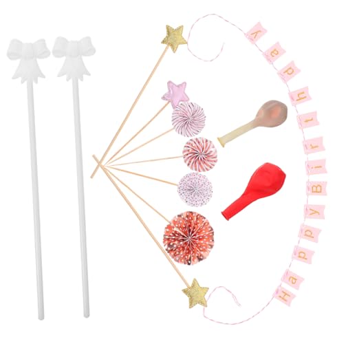 KOMBIUDA 12-tlg Geburtstagskuchendekoration Roségoldene Happy Birthday-dekorationen Mit Glitzersternen Konfetti-luftballons Und Fächerornamenten Für Kuchendekoration KOMBIUDA 12-tlg Geburtstagskuchendekoration Roségoldene Happy Birthday-dekorationen Mit Glitzersternen Konfetti-luftballons Und Fächerornamenten Für Kuchendekoration von KOMBIUDA
