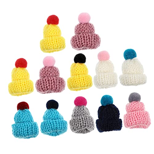 KOMBIUDA 12Stücke Hüte Austauschbare Puppenhüte für DIY Kreative Weihnachtsdeko Festliche Anlässe Foto Requisiten Bunten Farben Zubehör von KOMBIUDA