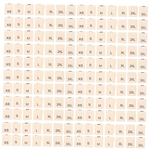 KOMBIUDA 1400 Stück Teiliges Baumwoll Beige Waschbare Stoffgrößenaufkleber für Erwachsenenbekleidung Robuste Nähetiketten für DIY Handel und Lagerverwaltung KOMBIUDA 1400 Stück Teiliges Baumwoll Beige Waschbare Stoffgrößenaufkleber für Erwachsenenbekleidung Robuste Nähetiketten für DIY Handel und Lagerverwaltung von KOMBIUDA