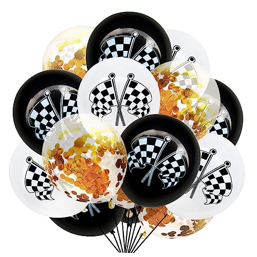 KOMBIUDA 15st Rennen Latexballons Luftballons Streuen Rennballons Ballonpumpe Ballondekoration Luftballons Für Rennparty Konfetti-luftballons Luftballons Mit Zielflagge Golden KOMBIUDA 15st Rennen Latexballons Luftballons Streuen Rennballons Ballonpumpe Ballondekoration Luftballons Für Rennparty Konfetti-luftballons Luftballons Mit Zielflagge Golden von KOMBIUDA