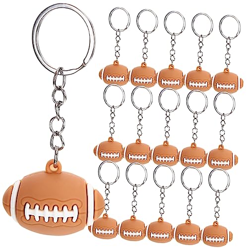 KOMBIUDA 16 Stück Kugel Schlüsselanhänger small favors bastelzeug lederball schlüsselkette the craft Partygeschenke Bälle Schlüsselanhänger Mini Schlüsselringe Schlüsselbundanhänger Metall von KOMBIUDA