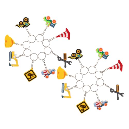 KOMBIUDA 16 Stück Teiliges Baustellen-schlüsselanhänger mit Traktor Bagger Bulldozer aus PVC Vielseitige für Geburtstags Feiertagsgeschenke KOMBIUDA 16 Stück Teiliges Baustellen-schlüsselanhänger mit Traktor Bagger Bulldozer aus PVC Vielseitige für Geburtstags Feiertagsgeschenke von KOMBIUDA