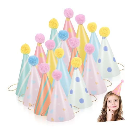 KOMBIUDA 16St Geburtstagshut Partykegelhüte Partybedarf Hut Partytütenhüte für Geburtstage Plüschmütze Bulk-Hut Party-Styling-Requisiten Geburtstagshüte aus Papier Partyhüte für Frauen KOMBIUDA 16St Geburtstagshut Partykegelhüte Partybedarf Hut Partytütenhüte für Geburtstage Plüschmütze Bulk-Hut Party-Styling-Requisiten Geburtstagshüte aus Papier Partyhüte für Frauen von KOMBIUDA