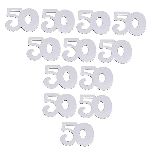 KOMBIUDA Einzigartige Festivalatmosphäre 50. Geburtstag Party Supplies Hochzeitsdekorationen 1800 Pcs Silber Konfetti von KOMBIUDA
