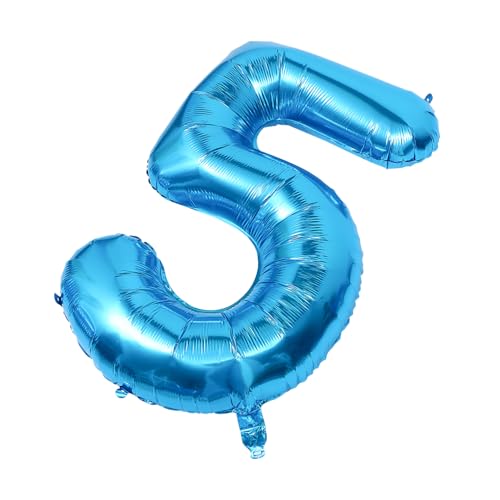 KOMBIUDA 1Stk Digitaler Aluminiumfolienballon blaues Dekor dekorative Luftballons hochzeitsdeko küchendekoration Wohnkultur Zahlenballons Luftballons für Hochzeitsfeiern bunte Luftballons von KOMBIUDA