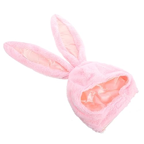 KOMBIUDA 1Stk süße Kopfbedeckung tiermütze faschingskostüme Tierkopfbedeckung Rollenspiel Hut faschingkostüme Tierohrhut Hase warme Mützen Cartoon-Fotografie-Requisiten kurzer Plüsch Rosa von KOMBIUDA