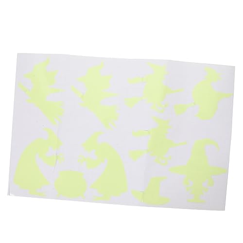 KOMBIUDA 1blatt Glow The Dark Halloween Witch Decal Luminous Wall Sticker Für Kinderzimmer Abnehmbare Wanddeko Für Halloweenfeiern Und Festliche Innendekorationen von KOMBIUDA