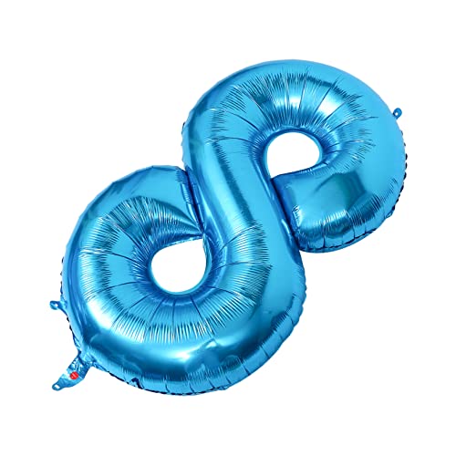 KOMBIUDA 1stk Digitaler Aluminiumfolienballon Blaue Zahlenballons Blaue Wohndekoration Party-aluminiumfolienballon Geburtstag Luftballons Aufblasbare Ballons Wohnkultur Dekorationen Anzahl von KOMBIUDA