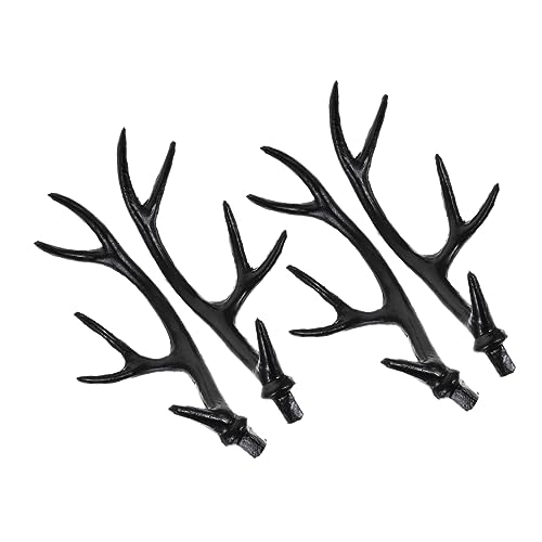 KOMBIUDA 2 Paare DIY Hirschgeweih Kopfband Halloween Kostüm Zubehör Schwarz Große Künstliche Geweihe für Cosplay Festliche Haaraccessoires Bastelbedarf KOMBIUDA 2 Paare DIY Hirschgeweih Kopfband Halloween Kostüm Zubehör Schwarz Große Künstliche Geweihe für Cosplay Festliche Haaraccessoires Bastelbedarf von KOMBIUDA