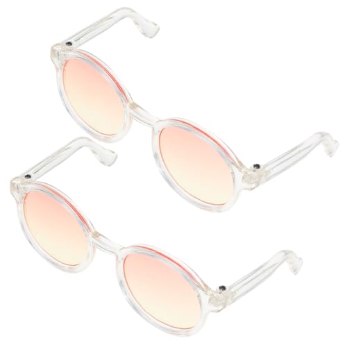 KOMBIUDA 2 Paare Puppe Mini-Brille flippige Frauen polarisierte begeisterte kleine aus Kunststoff Puppe Plastik von KOMBIUDA