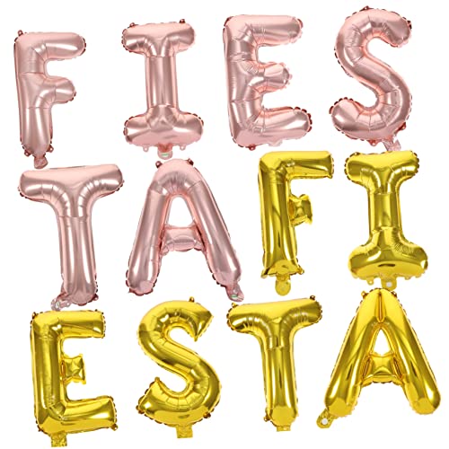 KOMBIUDA 2 Sätze Karneval Ballon Fiesta-ballongirlande Mexikanischer Cinco De Mayo-ballon Fiesta-party-dekorationen Fiesta-party-banner Heliumballon Aluminiumfolie Kind Buchstabe von KOMBIUDA