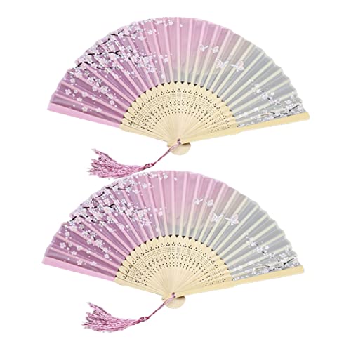 KOMBIUDA 2 Stück Antiker Faltfächer Chinesischer Stil Tanzfächer für Disco Party und Dekoration Stilvolle Accessoires für Freunde Familie und Kollegen von KOMBIUDA
