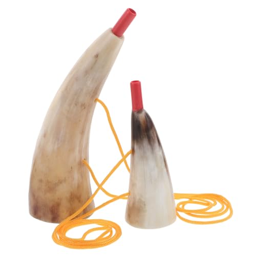 KOMBIUDA 2 Stück Bullen Zeremonienhorn Piraten Party Horn Halloween Party Piraten Requisiten Wikinger Horn Wikinger Dekor Requisite von KOMBIUDA