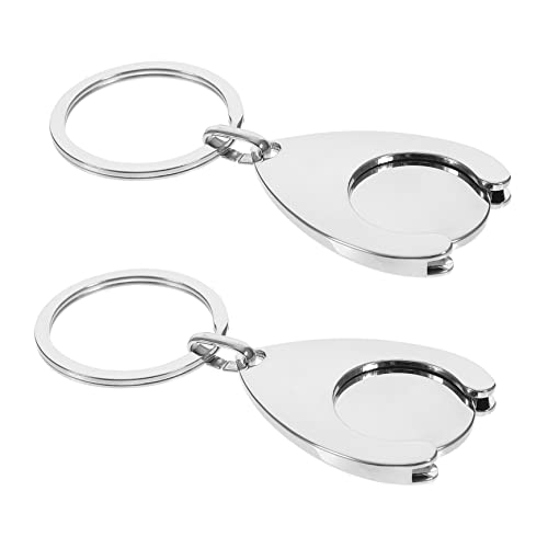 KOMBIUDA 2 Stück Einkaufswagenchip Schlüsselanhänger aus Metall Praktischer Halter für Trolley Tokens und Kompakte Lösung für Schnellen Einkauf KOMBIUDA 2 Stück Einkaufswagenchip Schlüsselanhänger aus Metall Praktischer Halter für Trolley Tokens und Kompakte Lösung für Schnellen Einkauf von KOMBIUDA