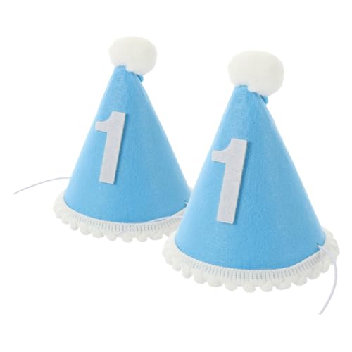 KOMBIUDA Partyhut für Jungen und Mädchen 2er-Pack Baby-Geburtstagskrone für Jungen und Mädchen Geburtstagskappe aus weichem Filz Foto-Requisiten für die Party zum 1. Geburtstag KOMBIUDA Partyhut für Jungen und Mädchen 2er-Pack Baby-Geburtstagskrone für Jungen und Mädchen Geburtstagskappe aus weichem Filz Foto-Requisiten für die Party zum 1. Geburtstag von KOMBIUDA