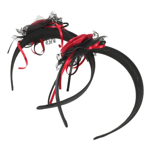 KOMBIUDA 2 Stück Geisterbraut Stirnband Kostüm Stirnbänder Ghost Stirnband gruselige Stirnbänder für Frauen Halloween-Cosplay-Kostüm-Stütze Haarband Geisterkopfschmuck Kunststoff von KOMBIUDA
