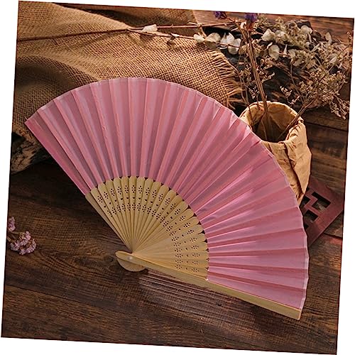 KOMBIUDA 2 Stück Klassische Faltbare Handfächer aus mit Zartem Chinesischem Stil Rosa Aufbewahrungsbox Leicht Tragbar für Damen Hochzeit und Partydekoration von KOMBIUDA
