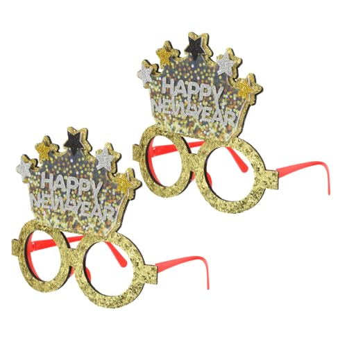 KOMBIUDA 2 Stück Neujahrs Partybrille Kronenform Goldene Stern Sonnenbrillen Spaß Foto Requisite Leichtes Kunststoffmaterial für Erwachsene und Jugendliche KOMBIUDA 2 Stück Neujahrs Partybrille Kronenform Goldene Stern Sonnenbrillen Spaß Foto Requisite Leichtes Kunststoffmaterial für Erwachsene und Jugendliche von KOMBIUDA