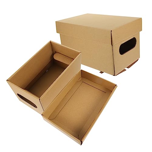 KOMBIUDA 2 Stück Papier Aufbewahrungsbox mit Deckel Praktischer Organizer für Dokumente Dvds und Bürobedarf für Zuhause Büro und Schule KOMBIUDA 2 Stück Papier Aufbewahrungsbox mit Deckel Praktischer Organizer für Dokumente Dvds und Bürobedarf für Zuhause Büro und Schule von KOMBIUDA