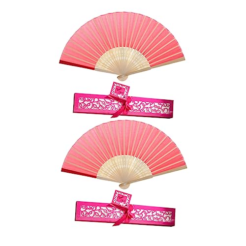 KOMBIUDA 2 Stück Teiliges Klassischer Faltbarer Handfächer mit Zarter Chinesischer Seidenbespannung Tragbar und Dekorativ für Frauen Hochzeit und Partys Aufbewahrungsbox Roséfarben KOMBIUDA 2 Stück Teiliges Klassischer Faltbarer Handfächer mit Zarter Chinesischer Seidenbespannung Tragbar und Dekorativ für Frauen Hochzeit und Partys Aufbewahrungsbox Roséfarben von KOMBIUDA