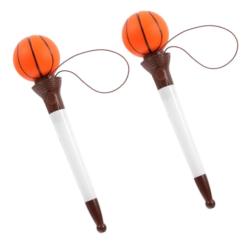 KOMBIUDA 2 Stück süße Stifte Erwachsene Karikatur Sport Sprichwort Basketball süße Kugelschreiber tragbare Tintenstifte praktische Kugelschreiber tragbare Spaßstifte Schulversorgung Plastik von KOMBIUDA