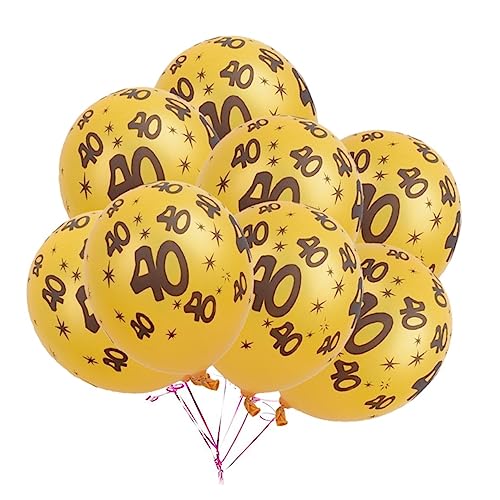KOMBIUDA 20 Stück 12 Nummer 40 Ballons Zahlenballons Latexballons zum Geburtstag latex luftballons latex ballons zahlen luftballon Geburtstag Luftballons Geburtstag Dekorationen von KOMBIUDA