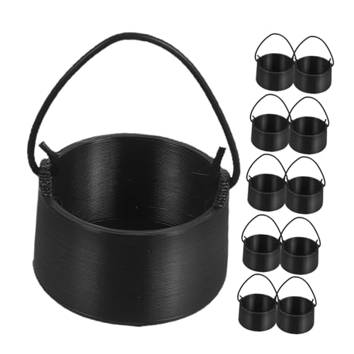 KOMBIUDA 20 Stück Teiliges Mini aus Kunststoff mit Griff Schwarzer Halloween Dekoration und Aufbewahrung Tragbar für Party Zauberer Accessoire Vielseitig für Süßigkeiten und Bastelbedarf KOMBIUDA 20 Stück Teiliges Mini aus Kunststoff mit Griff Schwarzer Halloween Dekoration und Aufbewahrung Tragbar für Party Zauberer Accessoire Vielseitig für Süßigkeiten und Bastelbedarf von KOMBIUDA