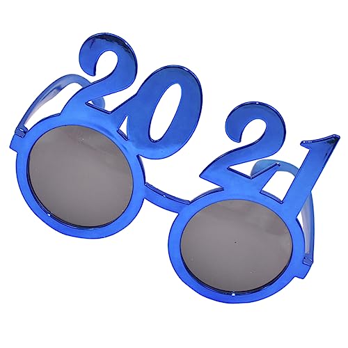 KOMBIUDA 2021 Neujahrsparty Sonnenbrille Gläser Gastgeschenke Brillenfotografie Sechseckfliesen funky Brillenstütze Neujahrsbrille Nachtclub Requisiten Rotweinglas von KOMBIUDA