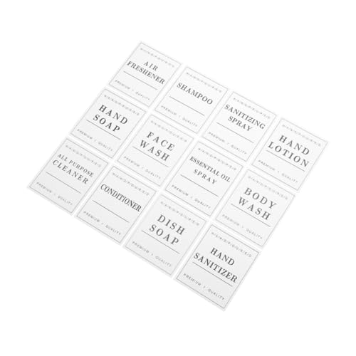 KOMBIUDA 24 Blatt Badezimmer Aufkleber für Shampoo und Seifenflaschen Wasserdichte Selbstklebende Etiketten für Handseifenspender und Badezimmerbehälter Etiketten Set KOMBIUDA 24 Blatt Badezimmer Aufkleber für Shampoo und Seifenflaschen Wasserdichte Selbstklebende Etiketten für Handseifenspender und Badezimmerbehälter Etiketten Set von KOMBIUDA