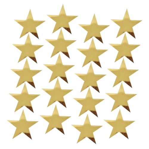 KOMBIUDA 25 Stück Teiliges Goldene Papier Sterne Deko Pentagrammförmige Party und Hochzeitsschmuck Leichte Langlebige Papiersterne für Festliche Signaturtafeln und Eventdekoration von KOMBIUDA