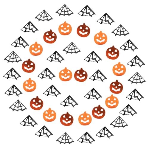 KOMBIUDA 2Er-Pack Halloween-Tisch Halloween-Requisiten Konfetti aus schwarzem Papier Esstisch geschenk Halloween-Dekorationen für Tische Kürbis Konfetti Skelett schmücken Geist Spinne von KOMBIUDA