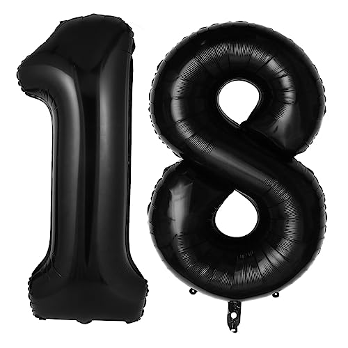 KOMBIUDA 2St Digitaler Aluminiumfolienballon schwarze Zahlenballons Ballons mit großen Zahlen zahlenluftballons zahlen Hochzeitsballons Baby-Kit Partyballons Zahlendesign-Ballon von KOMBIUDA
