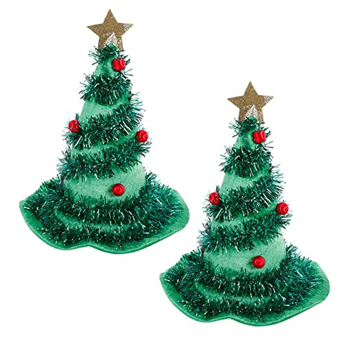 KOMBIUDA Weihnachtskopfschmuck 2st Weihnachtsbaummütze Leuchtende Hüte Weihnachtsbaumhüte Zubehör Für Weihnachtskostüme Weihnachtsfeier Gefallen Lustiger Partyhut Kleidung Plastik Scheinen von KOMBIUDA