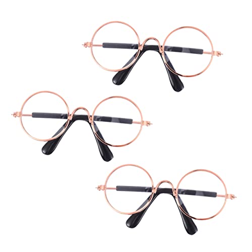 KOMBIUDA 2st Mini-Brille Haustierfoto Vintage- Retro-Brille Schnapsgläser Puppe Requisiten Mini-Puppen- Hund Brille Eisenlegierung Transparent KOMBIUDA 2st Mini-Brille Haustierfoto Vintage- Retro-Brille Schnapsgläser Puppe Requisiten Mini-Puppen- Hund Brille Eisenlegierung Transparent von KOMBIUDA