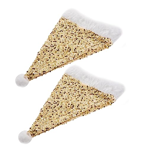 KOMBIUDA 2st Pailletten-weihnachtsmütze Gestrickte Plüsch-weihnachtsmützen Weihnachtspaillettenhüte Dekorative Weihnachtsmütze Paillettenkappen Weihnachtsfeier Mütze Yellow Plüschstoff KOMBIUDA 2st Pailletten-weihnachtsmütze Gestrickte Plüsch-weihnachtsmützen Weihnachtspaillettenhüte Dekorative Weihnachtsmütze Paillettenkappen Weihnachtsfeier Mütze Yellow Plüschstoff von KOMBIUDA