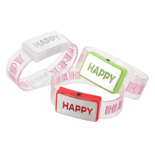 KOMBIUDA 3 STÜCKE Leuchtende Armbänder Blinkendes LED Wristband Robustes Festival Accessoire Grün Rot Weiß Komfortabel für Party Karneval Weihnachten und Cosplay KOMBIUDA 3 STÜCKE Leuchtende Armbänder Blinkendes LED Wristband Robustes Festival Accessoire Grün Rot Weiß Komfortabel für Party Karneval Weihnachten und Cosplay von KOMBIUDA
