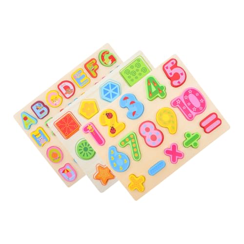 KOMBIUDA 3 Stück Alphabet Zahlen und Formen Lernspielzeug für Kleinkinder Mathe und Koordination für Jungen und Mädchen im Vorschulalter KOMBIUDA 3 Stück Alphabet Zahlen und Formen Lernspielzeug für Kleinkinder Mathe und Koordination für Jungen und Mädchen im Vorschulalter von KOMBIUDA