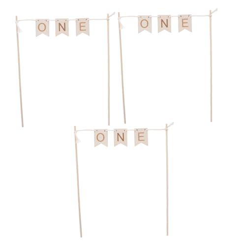 KOMBIUDA 3 Stück Holz Cake Topper Birthday Cake Banner aus Holz für Erste Geburtstagsfeier Stabile Tortendeko Natürliche Holzoptik Einfach zu Platzieren für Kinderparty KOMBIUDA 3 Stück Holz Cake Topper Birthday Cake Banner aus Holz für Erste Geburtstagsfeier Stabile Tortendeko Natürliche Holzoptik Einfach zu Platzieren für Kinderparty von KOMBIUDA