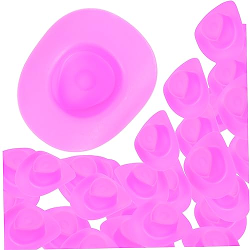 KOMBIUDA 30 Stück Mini-cowboyhut Tortendeko Einschulung Austauschbare Hüte Partydekorationen Entzückende Kleine Hüte Minihüte Für Partys Zarte Puppenhüte Miniaturhüte Für Partys Plastik von KOMBIUDA