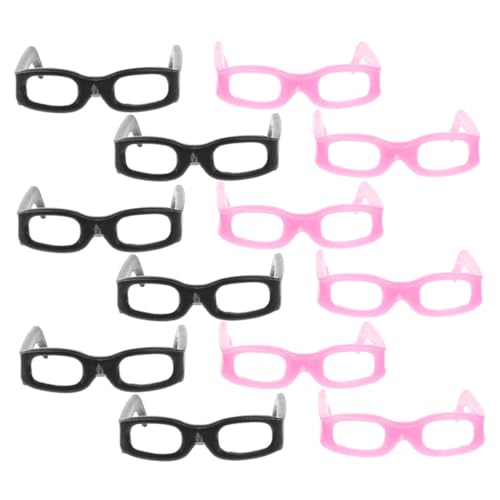 KOMBIUDA Mini-simulationsbrille 30 Stück Puppenbrillen-dekore Mini-Brillen Aus Kunststoff Puppen-anziehbrillen von KOMBIUDA