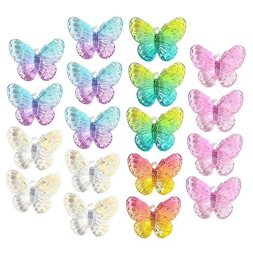 KOMBIUDA 30 Stück Teiliges Schmetterlings Dekorationen aus Acryl Bunte Spielzeuge für Kinderzimmer und für Weihnachts und Kinderpartys Zufällige Farbe Zufällige Farbe von KOMBIUDA