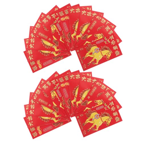 KOMBIUDA 300 Stück Glücksgeldumschläge für Chinesische Neujahr Rote Umschläge im Pferdemuster für Frühlingsfest Kreative Hongbao für Geldgeschenke KOMBIUDA 300 Stück Glücksgeldumschläge für Chinesische Neujahr Rote Umschläge im Pferdemuster für Frühlingsfest Kreative Hongbao für Geldgeschenke von KOMBIUDA