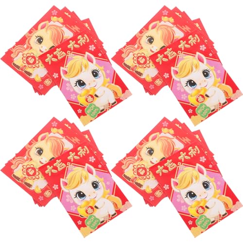 KOMBIUDA 300 Stück Kreative Rote Umschläge Pferdemotiv Hong Bao für Lunar Neujahr Geldgeschenke und Festtagsanlässe für Hochzeiten und Geburtstage KOMBIUDA 300 Stück Kreative Rote Umschläge Pferdemotiv Hong Bao für Lunar Neujahr Geldgeschenke und Festtagsanlässe für Hochzeiten und Geburtstage von KOMBIUDA