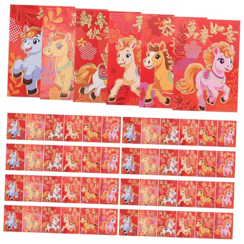KOMBIUDA 300 Stück Lunar Year Rote Umschläge Glücksumschläge für Jahr Des Pferdes Hongbao für Frühlingsfest und Besondere Anlässe KOMBIUDA 300 Stück Lunar Year Rote Umschläge Glücksumschläge für Jahr Des Pferdes Hongbao für Frühlingsfest und Besondere Anlässe von KOMBIUDA