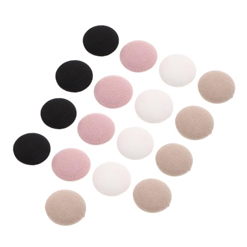 KOMBIUDA 32 Stück Teiliges Snap Button für Baseballmützen Stoffbezogene Robuste Hutknöpfe mit Metallstiel zur Reparatur und Verschönerung von Caps in Schwarz Khaki Weiß und Hellrosa von KOMBIUDA