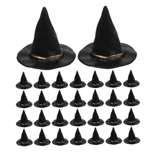 KOMBIUDA 36 Stück Teiliges Mini Hexenhüte Kleine Miniatur-hüte für DIY Bastelprojekte Puppenhaus Halloween Dekorationen Vielseitige Partyaccessoires für Drinnen und Draußen von KOMBIUDA