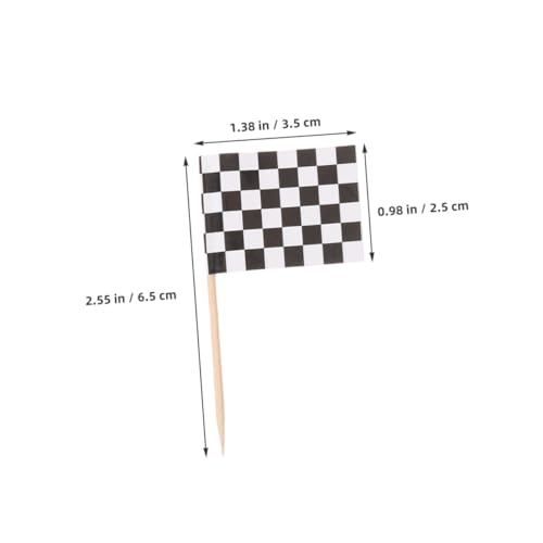 KOMBIUDA 360 Stück Mini Kariert Rennflaggen aus Papier und Holz Stabile Kuchen Cupcake-topper mit Flaggen für Motorsport Party-dekorationen Geeignet für Kindergeburtstag Bbq und Dessert KOMBIUDA 360 Stück Mini Kariert Rennflaggen aus Papier und Holz Stabile Kuchen Cupcake-topper mit Flaggen für Motorsport Party-dekorationen Geeignet für Kindergeburtstag Bbq und Dessert von KOMBIUDA