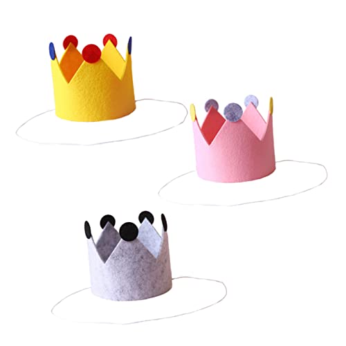 KOMBIUDA 3St Kopfschmuck zum Kindergeburtstag Geburtstagskappen für Kinderparty geburtstag kappe kappe partyhüte Party-Kopfschmuck Babykrone Dickes Filztuch KOMBIUDA 3St Kopfschmuck zum Kindergeburtstag Geburtstagskappen für Kinderparty geburtstag kappe kappe partyhüte Party-Kopfschmuck Babykrone Dickes Filztuch von KOMBIUDA