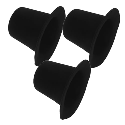KOMBIUDA 3st Kinderhut Mini-Zylinder Zylinder Für Miniatur-puppenhut Figuren Kleinkindspielzeug Mini Bucket Hat Zubehör Für Babypuppen Puppenmöbel Realistische Babypuppe Stoff Black KOMBIUDA 3st Kinderhut Mini-Zylinder Zylinder Für Miniatur-puppenhut Figuren Kleinkindspielzeug Mini Bucket Hat Zubehör Für Babypuppen Puppenmöbel Realistische Babypuppe Stoff Black von KOMBIUDA