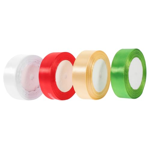 KOMBIUDA 4 Rollen Dekorative Geschenkband für Bastelarbeiten und Hellgold für Weihnachtsgeschenke und Diy Dekorationen KOMBIUDA 4 Rollen Dekorative Geschenkband für Bastelarbeiten und Hellgold für Weihnachtsgeschenke und Diy Dekorationen von KOMBIUDA
